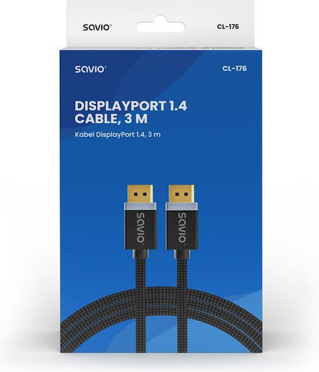 Savio Cable DisplayPort male - DisplayPort male 3m Black ()