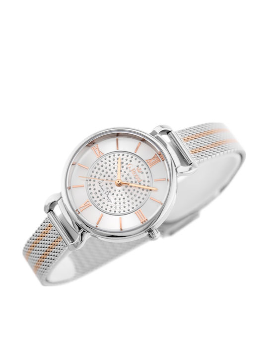 G.Rossi Men's Watch 45mm Battery with Pink Gold Metal Bracelet