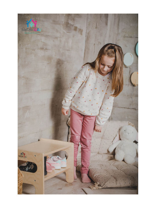 Kindertisch aus Holz Stool-Shoe Box in Natural Color Matzik Mav