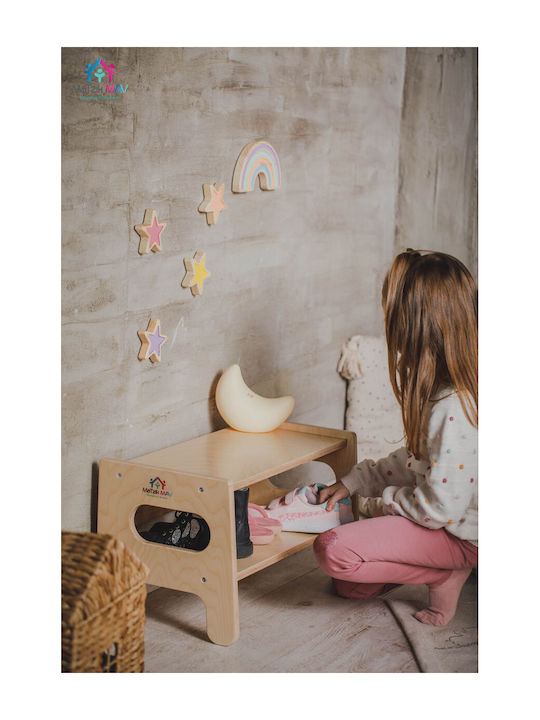 Kindertisch aus Holz Stool-Shoe Box in Natural Color Matzik Mav
