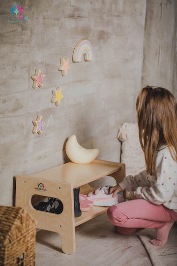 Kindertisch aus Holz Stool-Shoe Box in Natural Color Matzik Mav