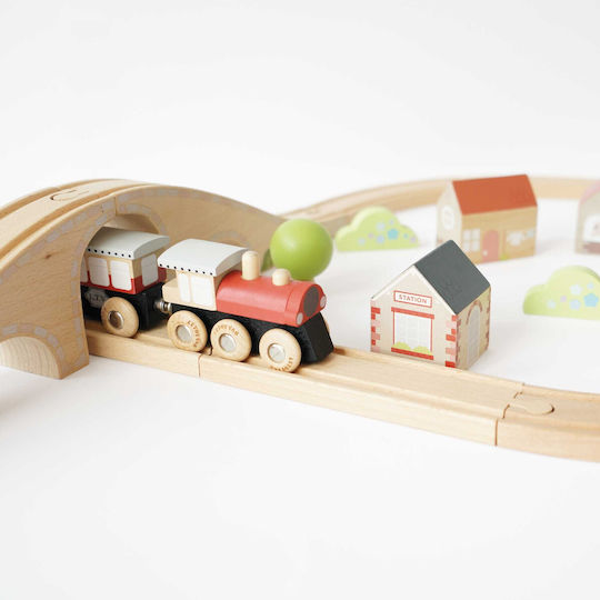 Le Toy Van Set with Train made of Wood