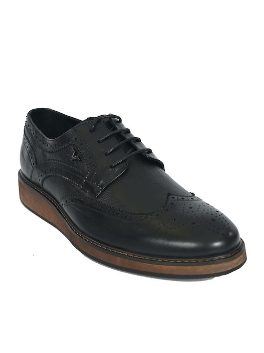 Leder Herren Oxfords Schwarz