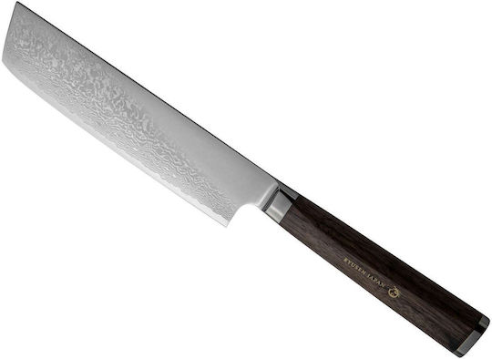 Ryusen Prever Μαχαίρι Nakiri από Δαμασκηνό Ατσάλι 17.5cm