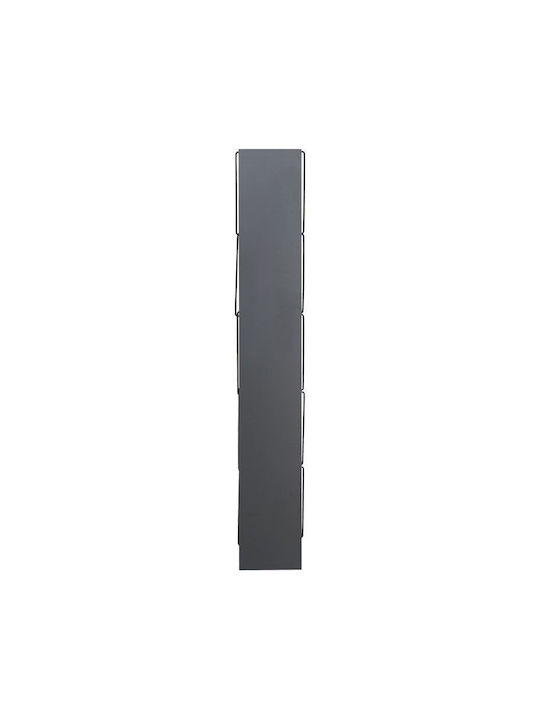 Bookcase Mini Tars Charcoal-Black 50x22x150cm