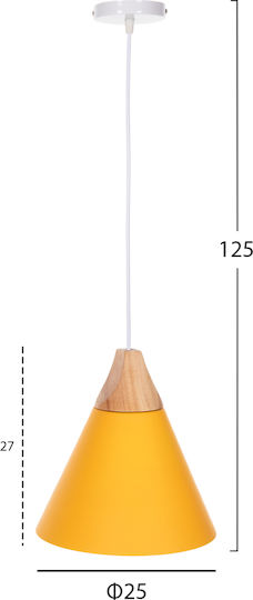 HomeMarkt Hängelampe Gelb 25cm HomeMarkt Hängelampe Gelb 25cm