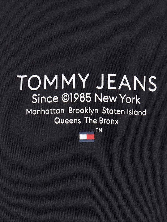 Tommy Hilfiger Tjm Ανδρικό T-shirt Κοντομάνικο ΜΑΥΡΟ