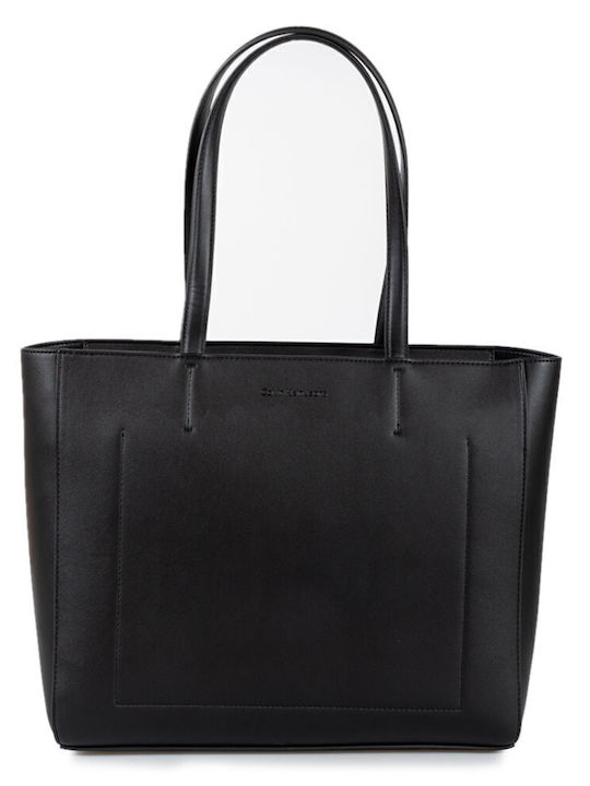Sculpted Geantă de damă Shopper De umăr Neagră