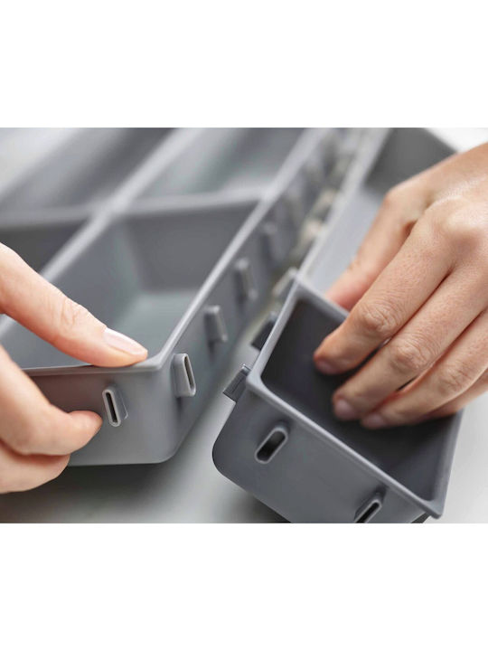Joseph Joseph Free Composition Plastic Drawer Cutlery Tray 43.9x5cm 10 Pieces Grey