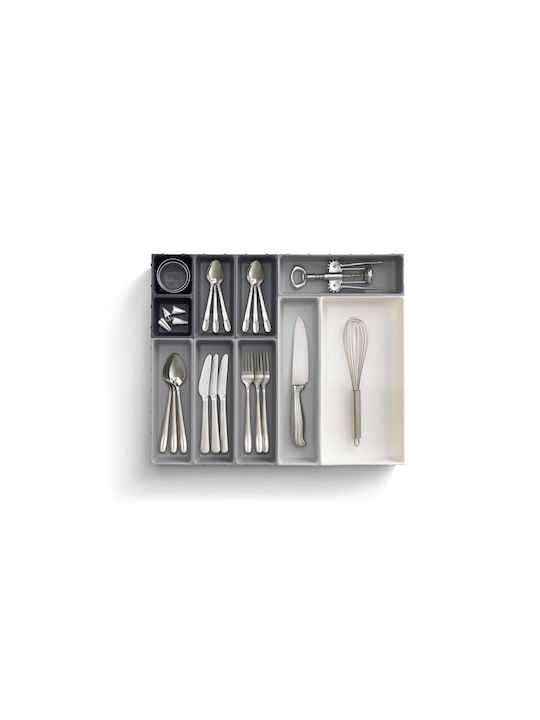 Joseph Joseph Free Composition Plastic Drawer Cutlery Tray 43.9x5cm 10 Pieces Grey