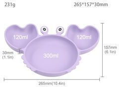 Queen Mother Silicone Baby & Kids Feeding Set with Beige Anti-Slip Base 4 Pieces for 6+ Months