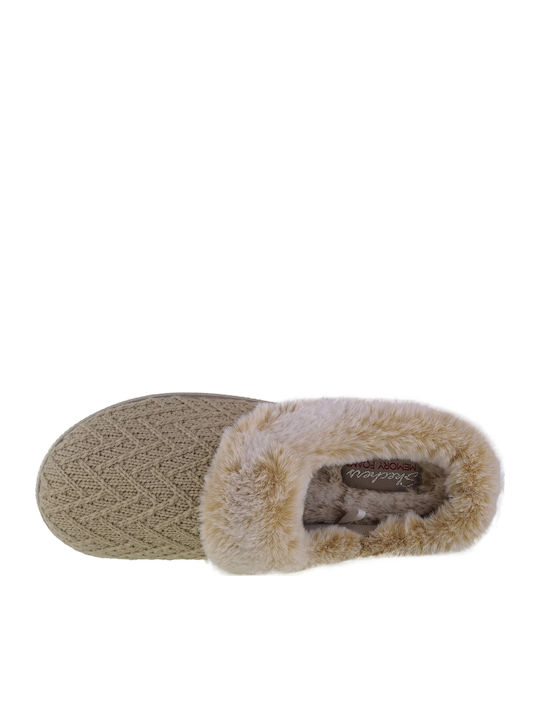 Cozy Campfire Зимни Дамски Чехли Бежов