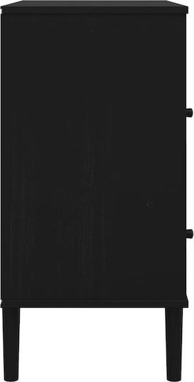 Μπουφές mit Schubladen Black Velvet-Black Metal 80x40x80cm