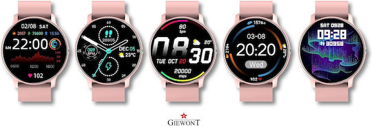 Giewont 120-1 Smartwatch με Παλμογράφο (Ροζ)