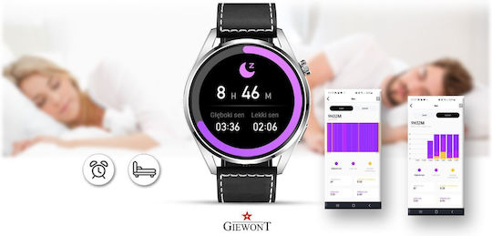 Giewont 450-5 Aluminium Smartwatch mit Pulsmesser (Silber)