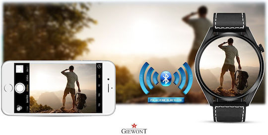 Giewont 450-2 Smartwatch με Παλμογράφο (Μαύρο)
