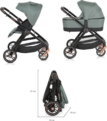 Cangaroo Macan Verstellbar 3 in 1 Baby Kinderwagen Geeignet für Neugeborene Green