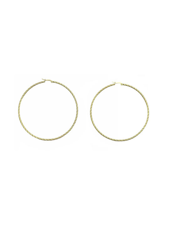 Tatu Moyo Earrings Hoops made of Steel Gold Plated