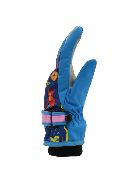 Brims and Trims Little Monsters Kids Ski & Snowboard Gloves Blue