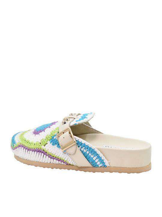 Fără toc Piele Mule Colorful-White
