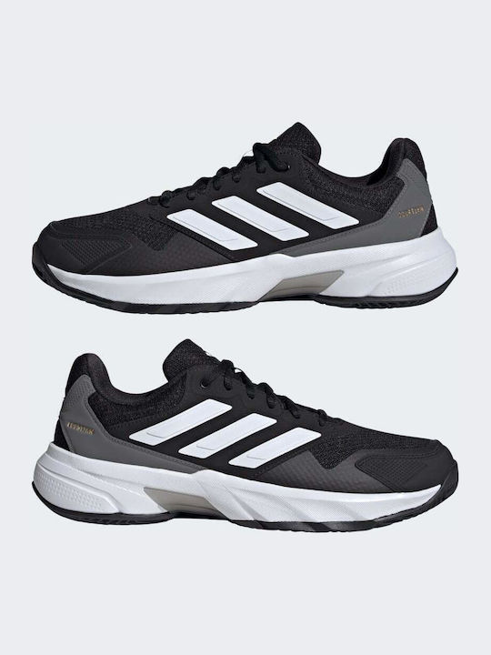adidas Courtjam Control 3 Ανδρικά Παπούτσια Τένις για Χωμάτινα Γήπεδα Μαύρα