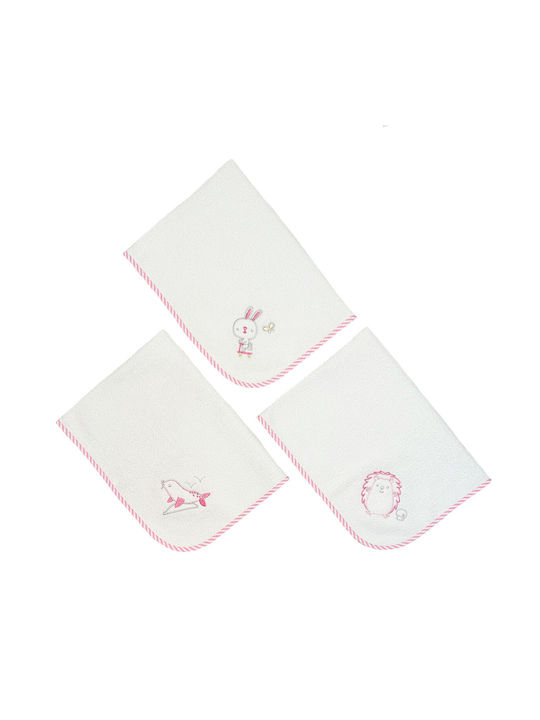 Bunny Bebe Burp Cloth Pink