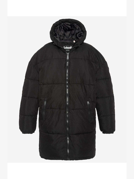 Schott Ανδρικό Χειμωνιάτικο Μπουφάν Puffer Black