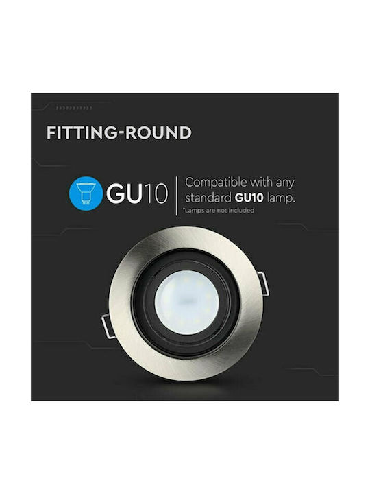 Aigostar Metallisch Rahmen für Spots GU10 Silber 10x10cm. 1Stück
