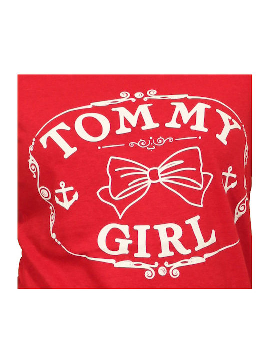 Tommy Hilfiger Feminin Tricou Roșu