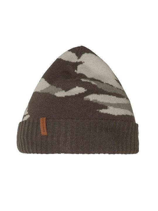 Protest Beanie Unisex Beanie Knitted in Gray color