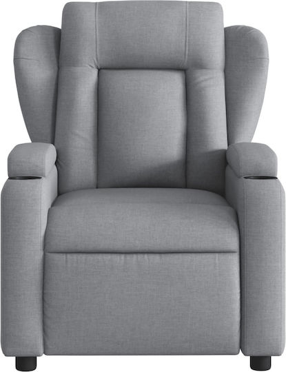 Relax Armchair with Footstool Light Grey 77x94.5x100cm