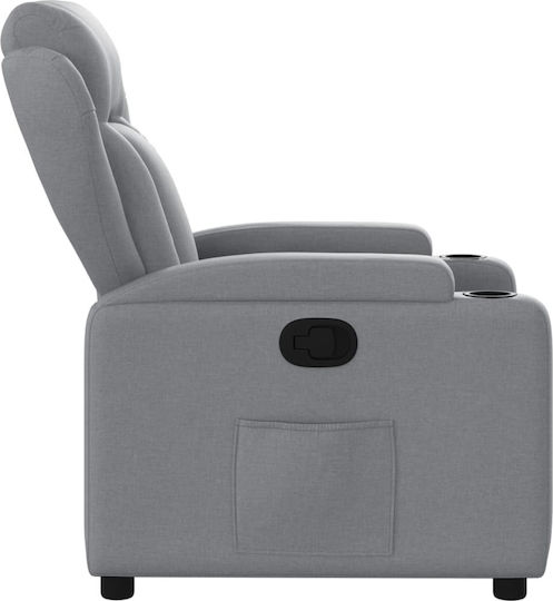 Relax Armchair with Footstool Light Grey 77x94.5x100cm