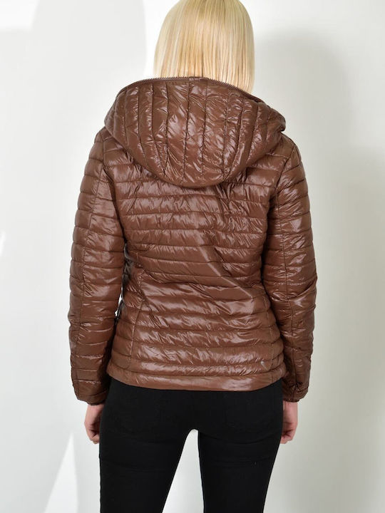 Potre Lang Damen Puffer Jacke für Winter ΚΑΦΕ