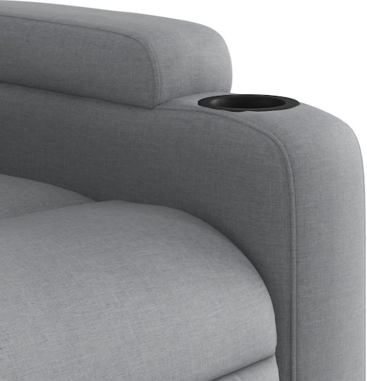 Relax Armchair with Footstool Light Grey 77x94.5x100cm