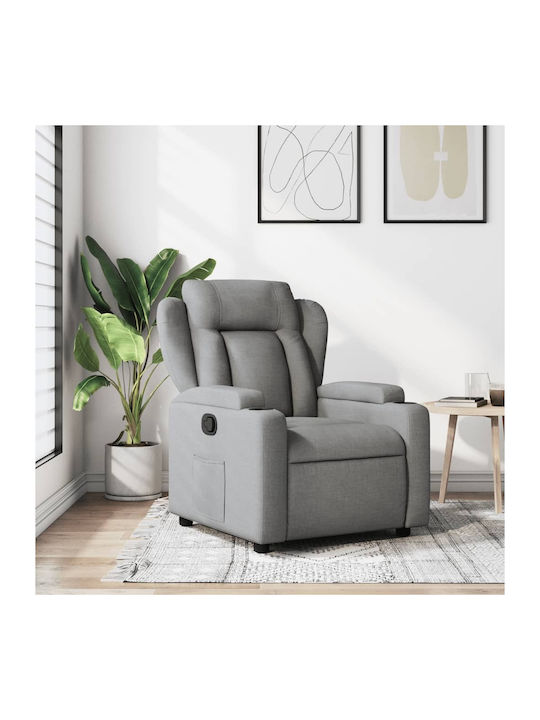 Πολυθρόνα Relax με Υποπόδιο Ανοιχτό Γκρι 77x94.5x100cm