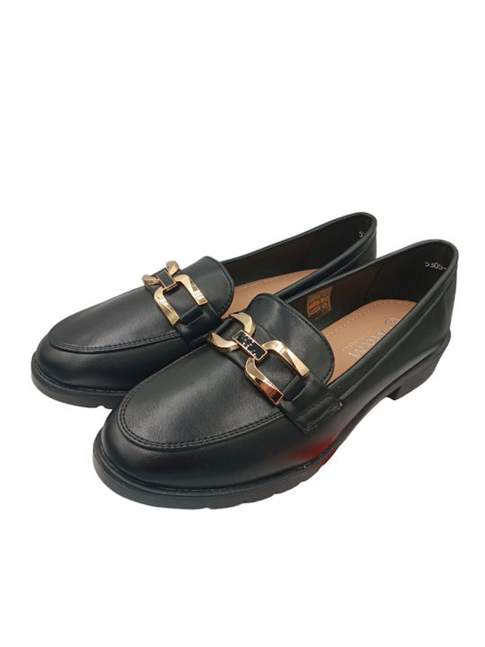 Alta Moda Γυναικεία Loafers σε Μαύρο Χρώμα