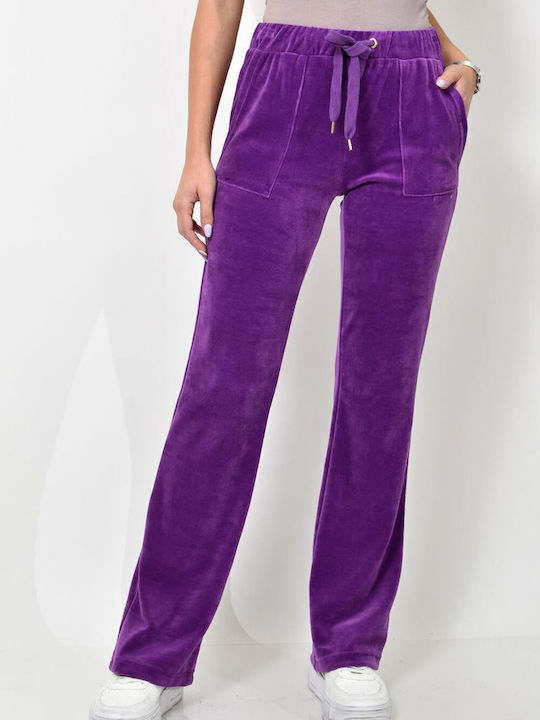 Jogginganzug Samt Purple