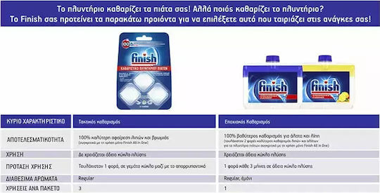 Finish Dishwasher Cleaning Tablets \– 3 Pieces Liquid