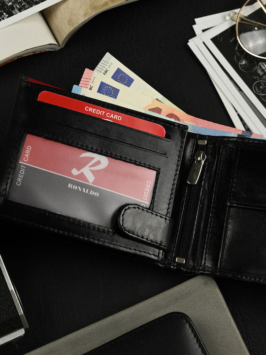 Portofel bărbătesc Clasice cu RFID Negru