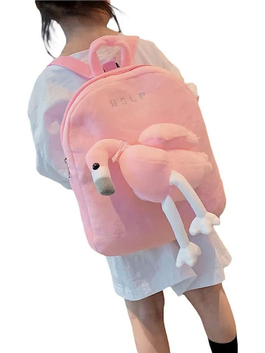 Queen Mother Flamingo School Backpack For Elementary Class Pink