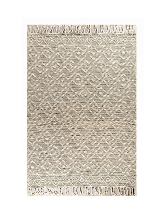 Tzikas Carpets Nomad 55158-060 Χειροποίητο Χαλί Ορθογώνιο Μάλλινο Λευκό-Κρεμ