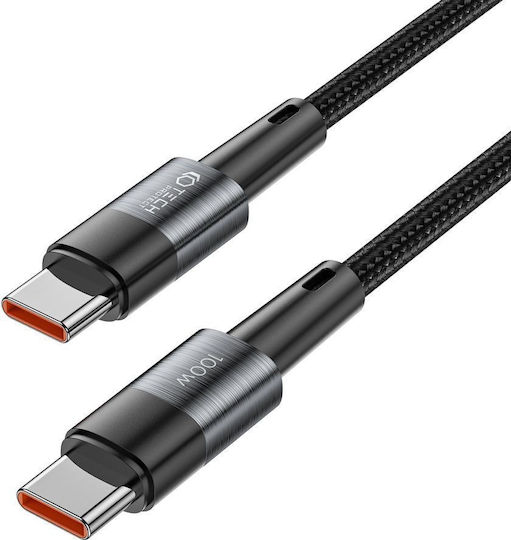 Tech-Protect Ultraboost Braided USB 2.0 Cable USB-C Male - USB-C 100W PD Gray 0.25m