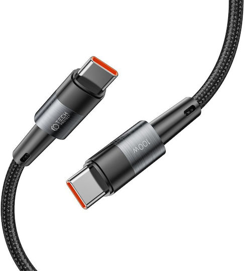 Tech-Protect Ultraboost Braided USB 2.0 Cable USB-C Male - USB-C 100W PD Gray 0.25m