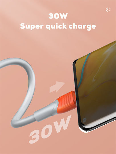 Ldnio LS601 USB 3.0 Cable USB-C male - USB-A 30W Λευκό 1m