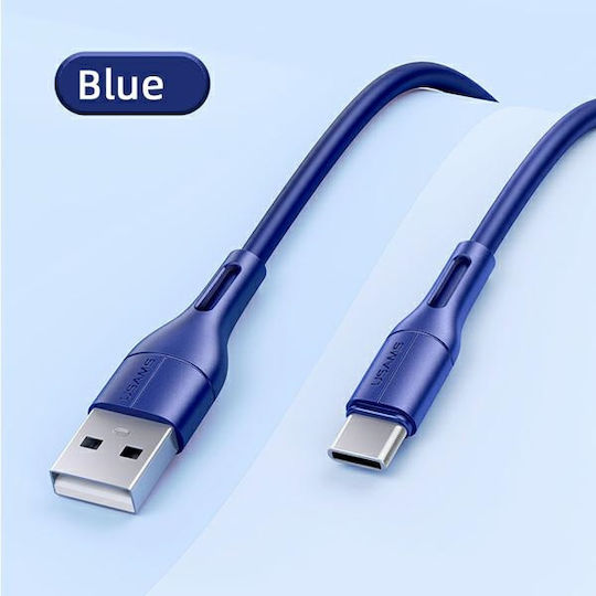 Usams Usams US-SJ501 USB 2.0 Kabel USB Typ-C männlich - USB-A Blauer 1m SJ501USB03