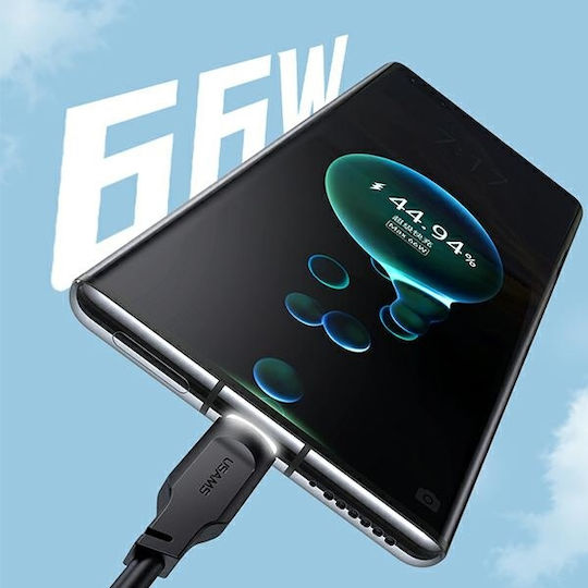 Usams US-SJ568 USB 2.0 Cable USB-C male - USB-A 66W PD Μωβ 1.2m SJ568USB03