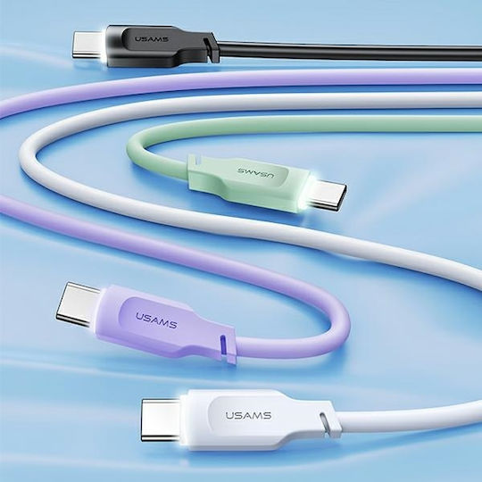 Usams US-SJ567 USB 2.0 Kabel USB-C männlich - USB-C 100W PD Grüne 1,2m SJ567USB04