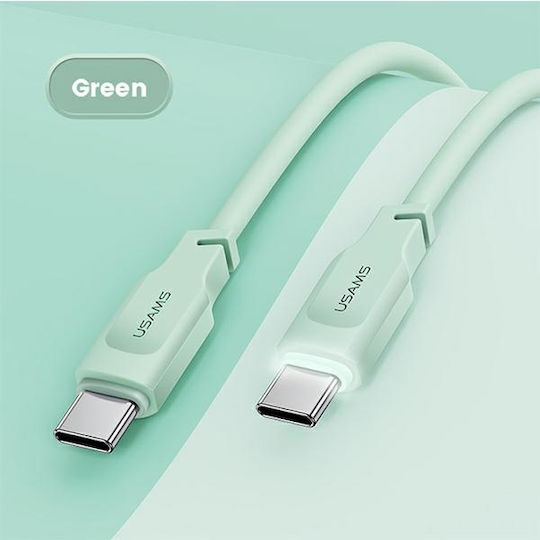 Usams US-SJ567 USB 2.0 Kabel USB-C männlich - USB-C 100W PD Grüne 1,2m SJ567USB04
