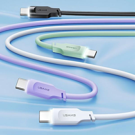 Usams US-SJ568 USB 2.0 Cable USB-C male - USB-A 66W PD Μωβ 1.2m SJ568USB03