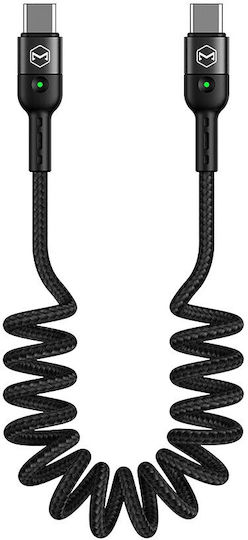 Mcdodo Geflochtenes USB 2.0 Kabel USB-C männlich - USB-C 60W PD Schwarz 1,8 m CA-7860